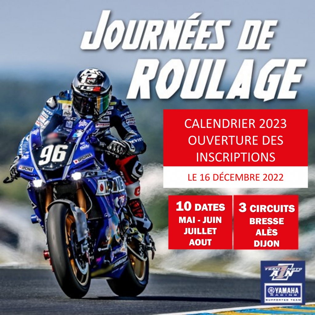 Calendrier Roulage Moto 2023